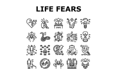 human life fears failure icons set vector Product Image 1
