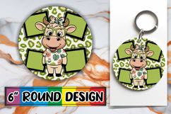 Timeless Sublimation Circle, Cute Cow Product Image 1