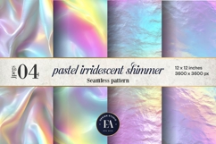 Holographic Pastel Digital Paper, Iridescent Texture Product Image 1