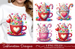 Watercolor Valentines Cup Clipart Product Image 1