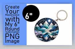 Creative Circle PNG Keychain Design , Holiday Product Image 1