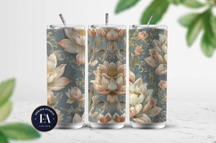 Vintage Mughal Lotus Pattern | Indian Lotus Floral Texture Product Image 2