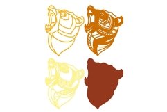 Bear multilayer SVG/ Bear cut file/ 3D layer/ Plywood cut Product Image 2