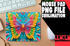 Vibrant Springtime Butterfly Bliss Sublimation Mouse Pad Product Image 1