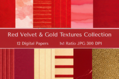 Red Velvet &amp; Gold Textures Collection Product Image 1