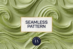 Matcha Latte Swirl Pattern, Creamy Matcha Abstract Paper Product Image 3