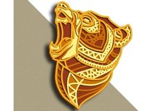 Bear multilayer SVG/ Bear cut file/ 3D layer/ Plywood cut Product Image 3