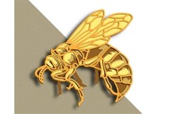 Bee multilayer SVG/ Bee cut file/ 3D layer/ Plywood cutting Product Image 3