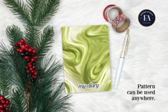 Matcha Latte Swirl Pattern, Creamy Matcha Abstract Paper Product Image 4