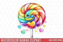 Watercolor Kawaii Clipart Product Image 1