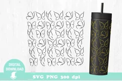 ButterflyTumbler design svg, Full Wrap, floral svg, Summer Product Image 1