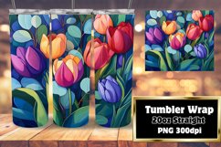 Classic Oil Flower Tumbler Wrap for Sublimation Projects Product Image 1