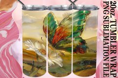 20oz Wrap: Colorful Glitter Butterfly Tumbler Product Image 1