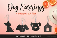 Dog Earrings SVG for Crafters - Dog Jewelry Template Product Image 1