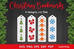 Christmas Bookmarks SVG, Christmas Papercut Template SVG Product Image 1