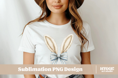 Coquette Easter Bow Bunny Ears Sublimation PNG Product Image 2
