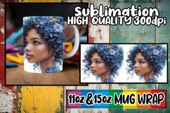 Vibrant Woman Portrait 11oz &amp; 15oz Mug Options Product Image 1