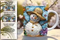 Snowman Wonderland Sublimation Mug Wrap 11oz/15oz Holiday Product Image 1