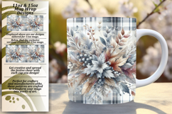 Delightful 15oz Mug Wrap Png Template , Autumn Flower Product Image 1