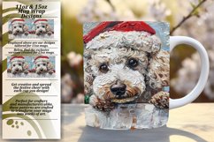 Winter Mug Wrap Sublimation Peeking Dog Holiday Art 11oz Product Image 1