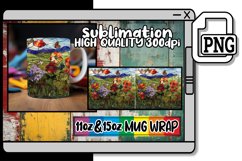 Whimsical Landscape Mug Wrap Artistry 11oz/15oz Product Image 1