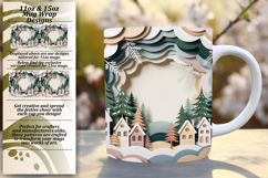 Warm 11oz Mug Wrap Png Template , Christmas Product Image 1