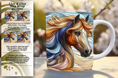 Unique 15oz Mug Wrap Png Design , Animals Product Image 1