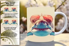 Marine Mosaic: Colorful Sublimation Shark Pad 11oz/15oz Product Image 1