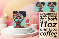 Melanin Serenade: Vibrant Sublimation Mug Art Product Image 1