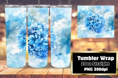 Vibrant Floral 20oz Tumbler Wrap Pattern Product Image 1