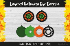 Layered Eye Earring SVG, Halloween Earrings Design Product Image 1
