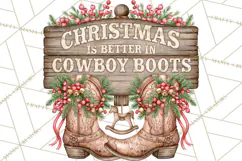 Western Wintertide Christmas Clipart PNG Files Product Image 4