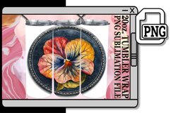 Spring Denim Floral Tumbler Design 20oz Product Image 1