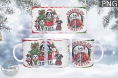 Sugarplum Sweetie Mug Wrap Design-Christmas Dog Sublimation Product Image 1