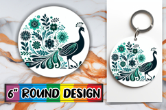 Whimsical Round Design Ornaments PNG, Flower Animals Product Image 1