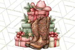 Western Wintertide Christmas Clipart PNG Files Product Image 4