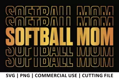 Softball Mom SVG | Stacked SVG Product Image 2