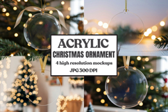 Acrylic Christmas Ornament Mockup , christmas ornament mocku Product Image 1