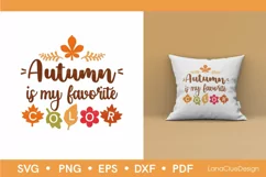 Autumn is My Favorite Color SVG, Autumn Quote SVG Cut File Product Image 1