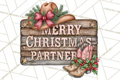 Western Wintertide Christmas Clipart PNG Files Product Image 2