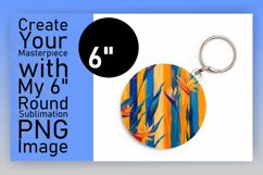Fresh Floral Elegance: Sublimation Keychain &amp; Car Coaster Product Image 1