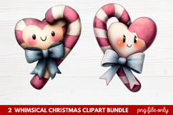 Whimsical Christmas Clipart | Cute Festive Holiday PNG Product Image 1