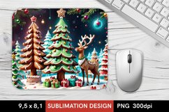 3D Gingerbread Christmas - MousePad Sublimation Design PNG Product Image 1