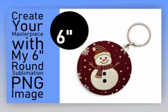 Creative Keychain Circle PNG Artwork , Snowman Product Image 1