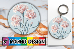 Lovely Round Design Car Coaster , Beauty Flower Product Image 1