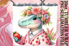 Lively Sublimation 20oz tumbler wrap, Dino Product Image 1