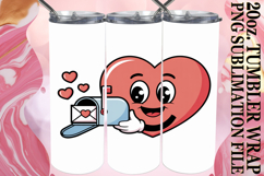 Heartfelt Moments 20oz tumbler wrap, Valenines Heart Product Image 1