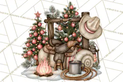Western Wintertide Christmas Clipart PNG Files Product Image 3