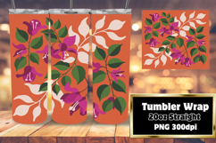UNIQUE 20oz Tumbler Artwork , Flowers Product Image 1