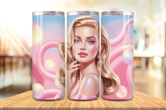 Valentine’s Day Cute Girl &amp; Love Tumbler Wrap PNG Big Bundle Product Image 4
